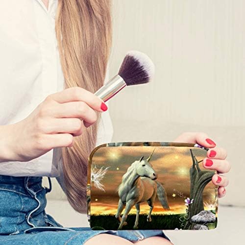 Anneler Günü Hediye Makyaj Çantası Seyahat Kozmetik Çantası Kılıfı Çanta Çanta ile Fermuar-Harika Dünya Unicorn Rüya Sihirli