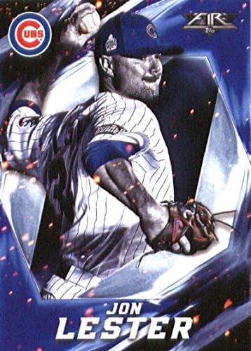 2017 Topps Fire 27 Jon Lester Chicago Cubs Resmi MLB Beyzbol Ticaret Kartı Ham (NM veya Daha İyi) Durumda