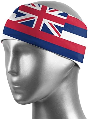 Hawaii bayrağı Spor Ter Bandı Unisex Açık Anti-Ter Kafa Bandı