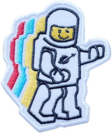 Octory Spaceman Lego Demir On Yamalar için Giyim Testere On / Demir On İşlemeli Yama Aplike için Kot, Şapka, Çanta