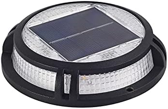 Wecusn 4 paketi 10 lümen güneş zemin ışıkları, LED güneş bahçe lambası disk ışıkları su geçirmez In-zemin açık peyzaj aydınlatma