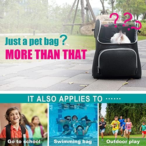 Küçük Köpekler ve Kediler için PETERPOİNT Köpek Sırt Çantası Taşıma Çantası, Tek Parça Katlanabilir Kedi Sırt Çantası Taşıyıcı,