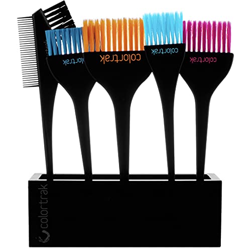 Colortrak Tooltrak, Stilistler için Fırça Seti Ve Tutucu, İncudes: 1 Firma Kıl Fırça, 1 Tüy Kıl Fırça, 1 Hassas Fırça, 1 Ultra