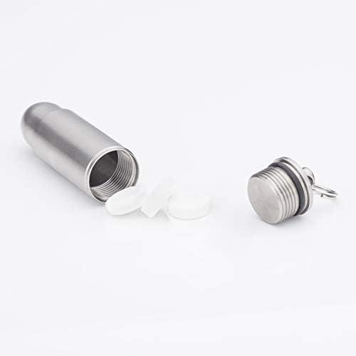 Hap Tutucu Anahtarlık Mini Titanyum Hap Fob Acil Aspirin Nitro Tutucu Bullet Kolye Tasarım Çanta Kolye Erkekler Kadınlar için