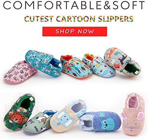 HsdsBebe Bebek Bebek Erkek Kız Pamuk Terlik Sneaker Toddler Karikatür Hayvan Kauçuk Kaymaz Taban Ilk Yürüteç Beşik Ev Ayakkabıları
