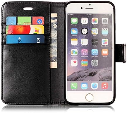 iPhone 6 s Durumda, iPhone 6 Durumda, UZER 2 in 1 Ayrılabilir Manyetik Arka Kapak Premium Deri Folio Kapak Kickstand Çıkarılabilir