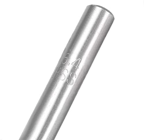 EuısdanAA 6.4 mm Büküm Matkap Yüksek Hız Çelik Bit HSS-4241 için Çelik, alüminyum Alaşım 4 adet (Broca helicoidal de 6,4 mm