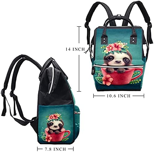 Çay fincanı köpek flowerWomen sırt çantası bebek bezi çantası bebek bezi çantası rahat seyahat sırt çantası