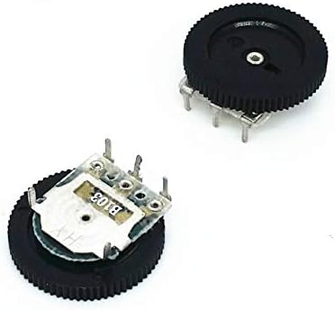 LUOHAİMEİ Endüstriyel-Anahtarları 5 PCS A103 1 K 10 K 20 K 50 K Dubleks Dişli Potansiyometre Dial 16x2mm için Radyo MP3 / MP4