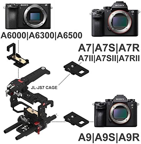 JTZ DP30 JL-JS7 kamera kafesi Sabitleyici ile 15mm Ray Çubuk Taban plakası + Elektronik Üst Kolu + Kolu Kavrama Rig için SONY
