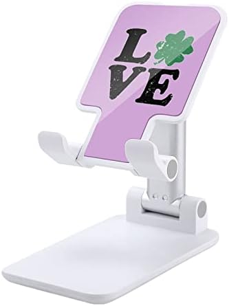 St patrick Günü Aşk Shamrock İrlandalı Ayarlanabilir Cep telefon standı Katlanabilir Taşınabilir Tablet Tutucu Ofis Seyahat