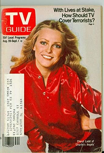 1978 TV Rehberi 26 Ağustos Charlies Angels'dan Cheryl Ladd-Illinois-Wisconsin Baskısı Mükemmel (10 üzerinden 5) Mickeys Pubları