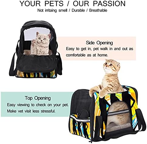 Premium Yumuşak Taraflı Pet Seyahat Taşıyıcısı Küçük-Orta Ölçekli Kediler Köpekler ve Evcil Hayvanlar için Ideal Güvenlik Özellikleri