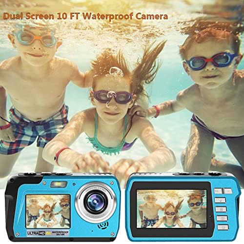 Su geçirmez Kamera Sualtı Kameralar 4K30FPS 56MP Full HD Video Kaydedici Özçekim Çift Ekranlar 10FT Sualtı Dijital Kamera için