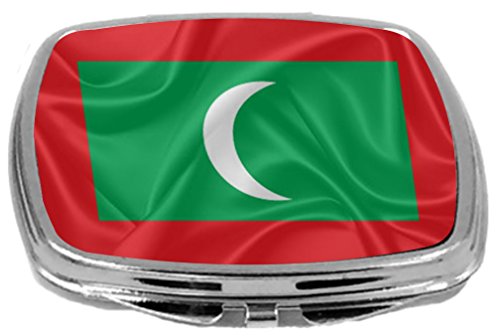 Rikki Şövalye Bayrak Tasarımı Kompakt Ayna, Maldivler, 3 Ons