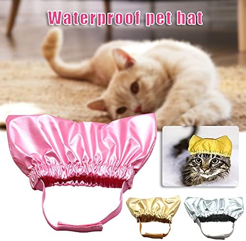Kedi için duş boneleri,Evcil Hayvan Malzemeleri duş boneleri Kedi ve Köpekler için Kulak Geçirmez Başlık Çift Amaçlı duş boneleri