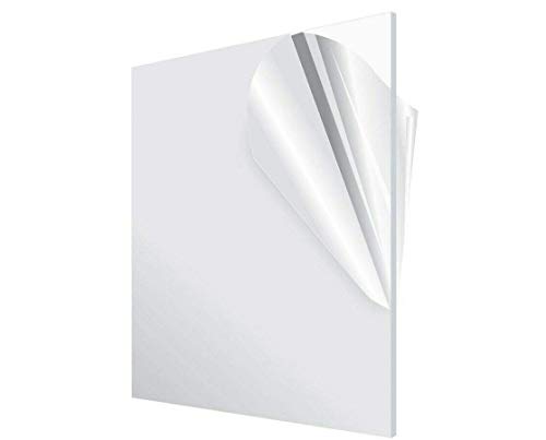 Akrilik Levha Temizle Pleksiglas, 4-Pack 5.5 x 7.5 Küçük Panel Kalın (1mm), şeffaf Plastik Pleksi Cam Kurulu ile Koruyucu Kağıt