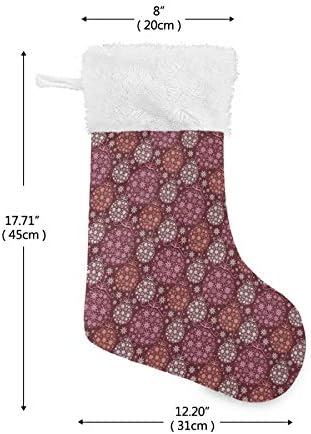 YUEND Büyük Noel Stocking Kitleri için 1 Parça Klasik Kişiselleştirilmiş Aile Tatil Noel Parti Süslemeleri ile Beyaz Peluş