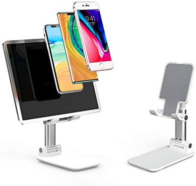 Katlanabilir Cep Telefonu Standı, Masa için Ayarlanabilir Telefon Tutucu, Alüminyum Masaüstü Telefon Standı, Cep Telefonu/iPad/Kindle/Tabletlerle
