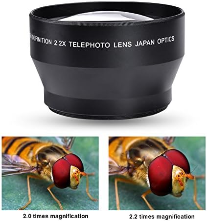 Kamera Lens,67mm 2.2 X Evrensel Telekonvertör Telefoto Lens DSLR Kameralar Aksesuar Yakın çekim Ateş Kamera Lens için Tüm 67mm