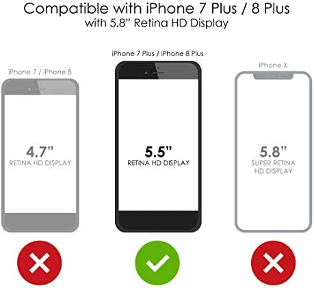 Distinctİnk Temizle Darbeye Hibrid Vaka iPhone 7 Artı / 8 Artı (5.5 Ekran) - TPU Tampon, Akrilik Geri, Temperli Cam Ekran Koruyucu