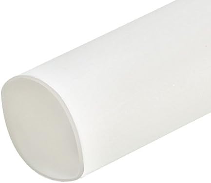 EuısdanAA ısı Shrink tüp 2: 1 Elektrik yalıtım tüp tel kablo boru Sleeving Wrap Beyaz 6mm Çap 1 m Uzunluk(Tubo termorretráctil