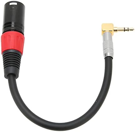 Shanrya Mikrofon Yardımcı Kablosu, Stereo Gürültü Azaltma Erkek XLR Kablo Esnek MP3 Radyo için(1 m)