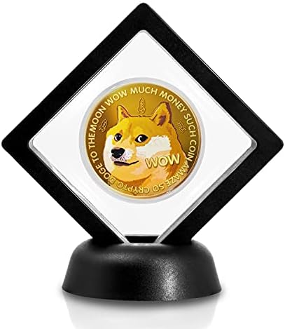 NeoHome Bitcoin Dogecoin hatıra parası 24 K Altın Kaplama Sınırlı Sayıda Tahsil Sikke ile Koruyucu vitrin Masası Ev Ofis Fikir