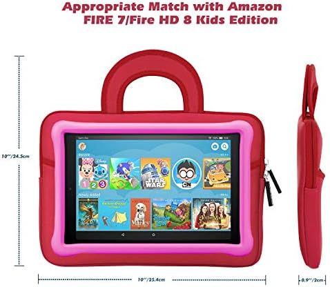 MoKo 7-8 Çocuklar Tablet Kol Neopren Taşıma Çantası Uyar Luna Denetleyici, Yangın 7 Çocuk Baskı, Yangın HD 8 Artı / Yangın