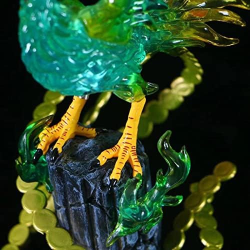 Siyah Phoenix Heykeli Fantasy Undead Kuş tanrılar ve hayvanlar Şekil El sanatları 27 cm ışıkları ile büyük süsler Modeli koleksiyon