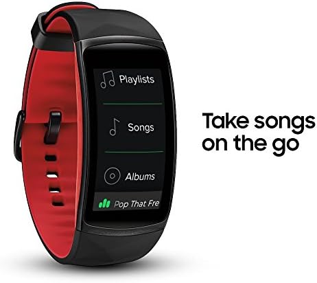 Samsung Gear Fit2 Pro Fitness Akıllı Saat (Büyük) - Kırmızı (Yenilendi)