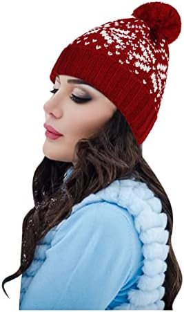Kış Noel Şapka Bayan Polar Şapka Açık Bisiklet Kapaklar Kalınlaşmak Örme Bere Şapka sevgililer Günü için Hediyeler