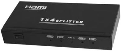 EuısdanAA Siyah 1080 P 4-Out 1-in 1.3 Sürüm HDMI Splitter Anahtarı Adaptörü (Adaptador de interruptor bölen HDMI negro 1080