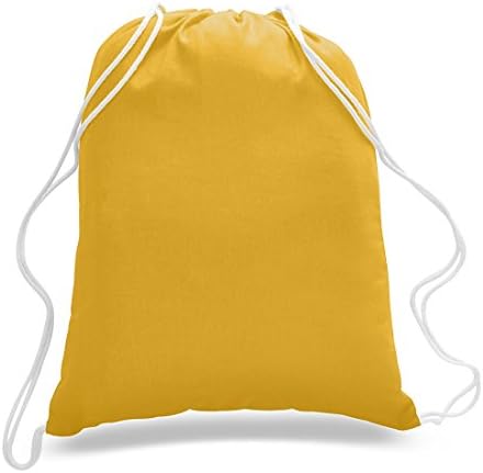 (12 Paket) 1 Düzine Dayanıklı Pamuklu İpli Bez Çantalar (Beyaz)