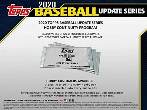 2020 Topps Güncelleme Fabrikası Mühürlü JUMBO MLB Beyzbol Kutusu 10 Paket Paket Başına 46 Kart 1 İMZA VE KUTU başına ORTALAMA