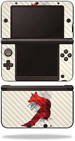 Nintendo 3DS XL için MightySkins Karbon Fiber Cilt Orijinal (2012-2014) - Fox Blood / Koruyucu, Dayanıklı Dokulu Karbon Fiber