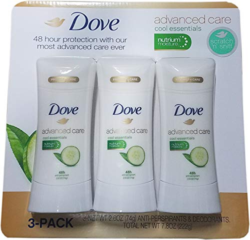 Dove Advanced Care Cool Essentials Antiperspirant, 2,6 Ons (3'lü Paket)