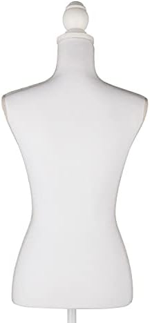 Grande Juguete Kadın Manken Torso Vücut Elbise Formu ile Ayarlanabilir Tripod Standı için Giyim Elbise Ekran (Tüm Beyaz)