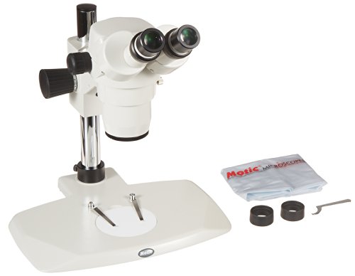 Motic 1100200500133 SMZ-168-BP Binoküler Stereo yakınlaştırmalı mikroskop, WF10x Göz Mercekleri, 7.5 x-50x Büyütme, 0.75 x-5x