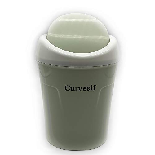Curveelf Plastik Mini Çöp Kovası, 0.9 Galon Çöp Kovası, Banyolar, Toz Odaları, Mutfaklar, Ev Ofisleri için Çöp Konteyneri Kutusu