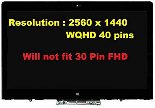 Yeni Yedek 14 QHD (2560x1440) LCD Ekran IPS LED Ekran + Dokunmatik Digitizer + Dokunmatik Kontrol panosu + Çerçeve Çerçeve