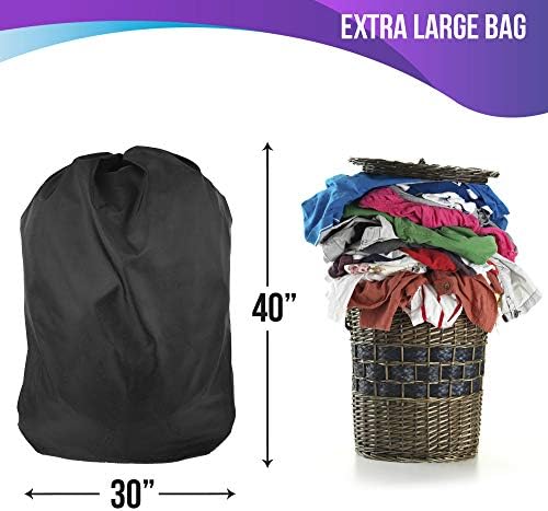 Naylon Çamaşır Torbaları Toplu 30 X 40 - 12 torba paketi, Ağır Kullanım için, Kolej Çamaşır Torbaları, Çamaşırhaneler ve Ev