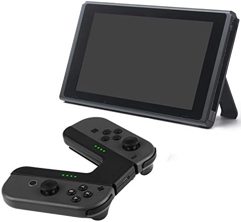 Joy Con Şarj Kavrama, Ergo Konfor Joycon Kavrama Nintendo Anahtarı ile uyumlu Joy-Con Kontrolörleri ile 2 Başparmak Sapları(Siyah)