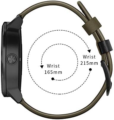 MagıcQK Hakiki Deri Watch Band Değiştirme için Uyumlu Garmin Vivoactive3 / Garmin Vivomove İK Smartwatch, Vintage Stil