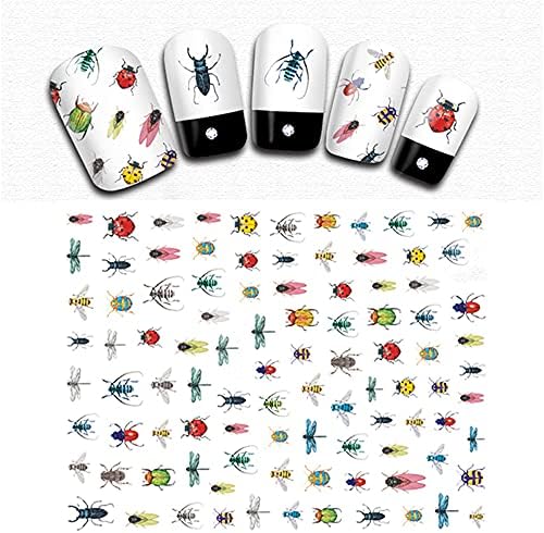 1 Sayfalık 3D Tırnak Sticker Böcek Arı Tasarım Dragonfly Nail Art Süslemeleri Etiketler Folyo Çıkartmaları Manikür Aksesuarları