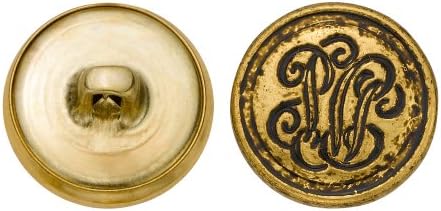 C & C Metal Ürünleri 5297 Fantezi Girdap Metal Düğme, Boyut 30 Ligne, Antik Altın, 36-Pack
