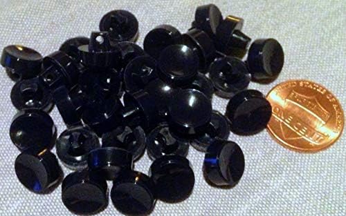 NP-24 Küçük Kalın İçbükey Çok Koyu Lacivert Plastik Sap Düğmeleri 3/8 10mm 7538 - WHM-Düğmeler için Ev El Sanatları, dikiş