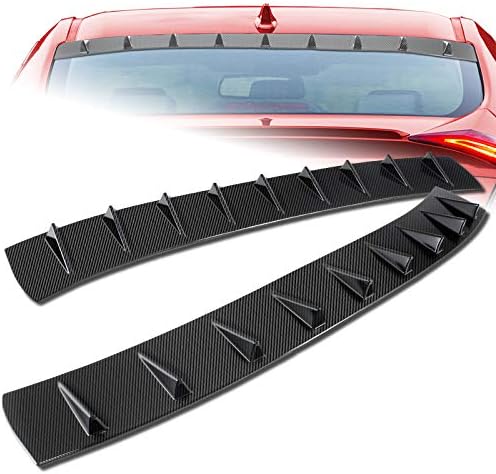 EPARTS Karbon Fiber Bak ABS Arka çatı spoileri Kanat Pencere Çatı Vortex Köpekbalığı yüzgeci Spoiler ile Uyumlu -2019 Honda