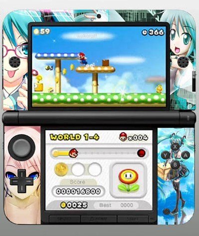 Miku 3DS XL Vinil Cilt Çıkartması Sticker için 3DS XL