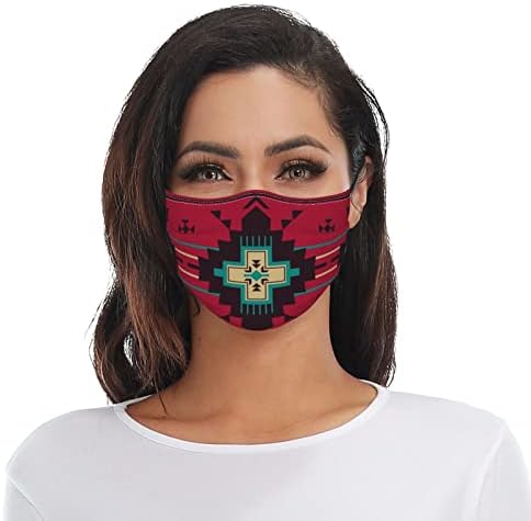 Sanatsal Desen ile Rüzgar Geçirmez Aktif Karbon maskesi Yüz Süslemeleri El Çizilmiş Tarzı Daire Nokta ve Çiçekler Yüz maskesi